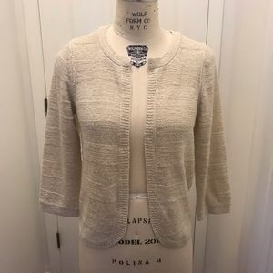 UNIQLO Gold Shimmering Cardigan.